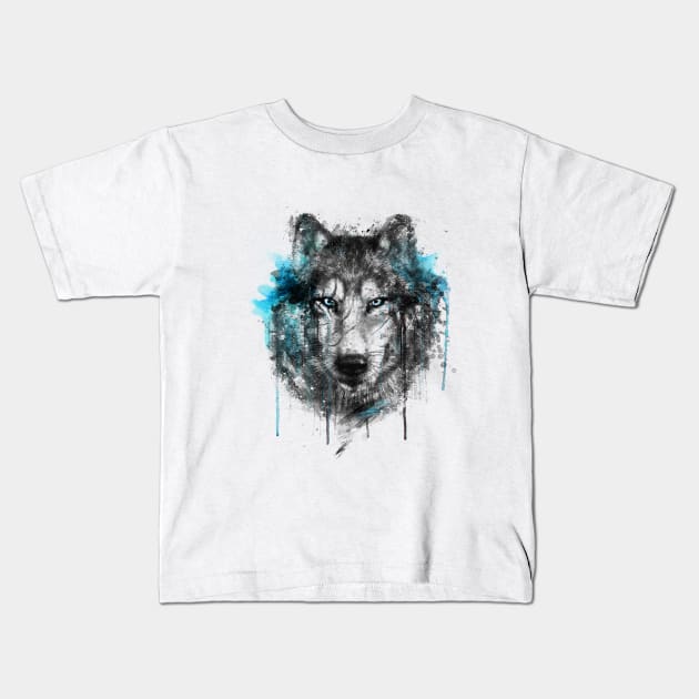 Alpha Wolf Kids T-Shirt by Cyberframe